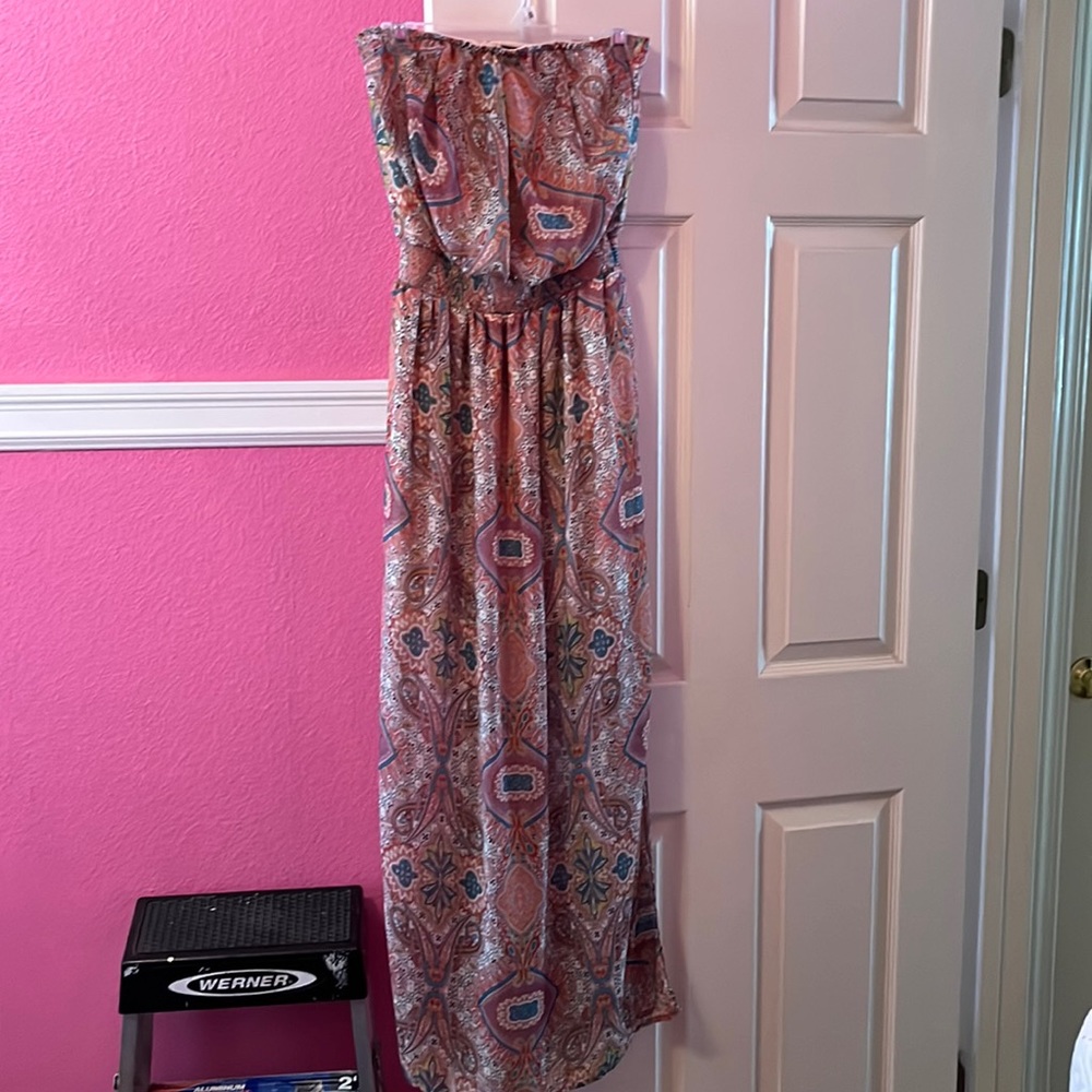 Strapless dress medium floral